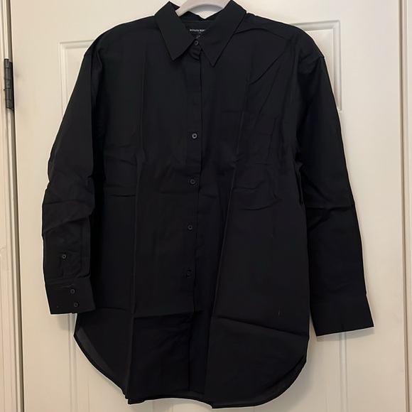 Banana Republic Black OVERSIZED BUTTON-DOWN SHIRT/NWT/M - Picture 5 of 11